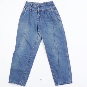 80s Lee Womens Size 14 Distressed Mom Jeans Blue